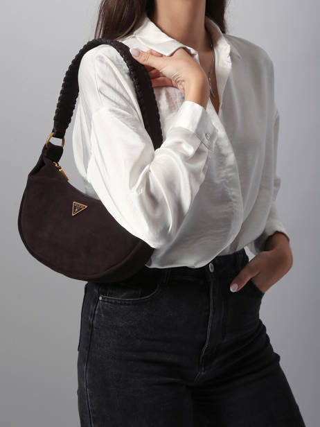 Cross Body Tas Amita Leder Guess Bruin amita SB953972 ander zicht 1